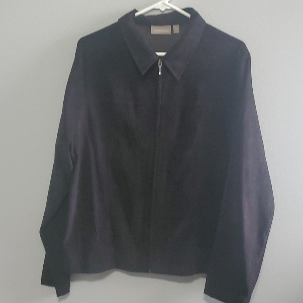 Croft & Barrow Jacket Womens‎ Size Xl X-large Black Zip-Up